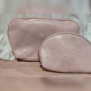BEIS Light Pink Cosmetic Bag Set